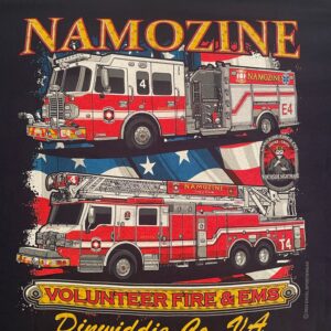 Truck 4/Engine 4 Department T-shirts (Navy Blue)