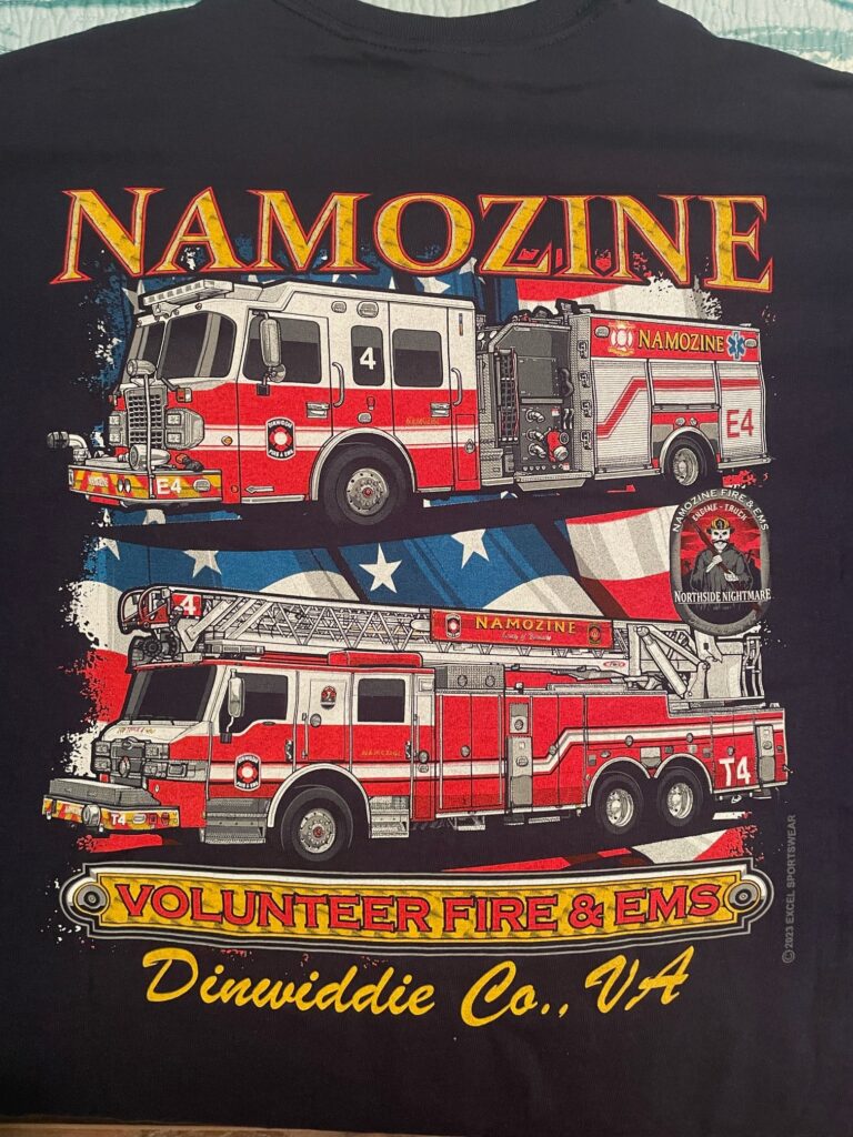 Truck 4/Engine 4 Department T-shirts (Navy Blue)